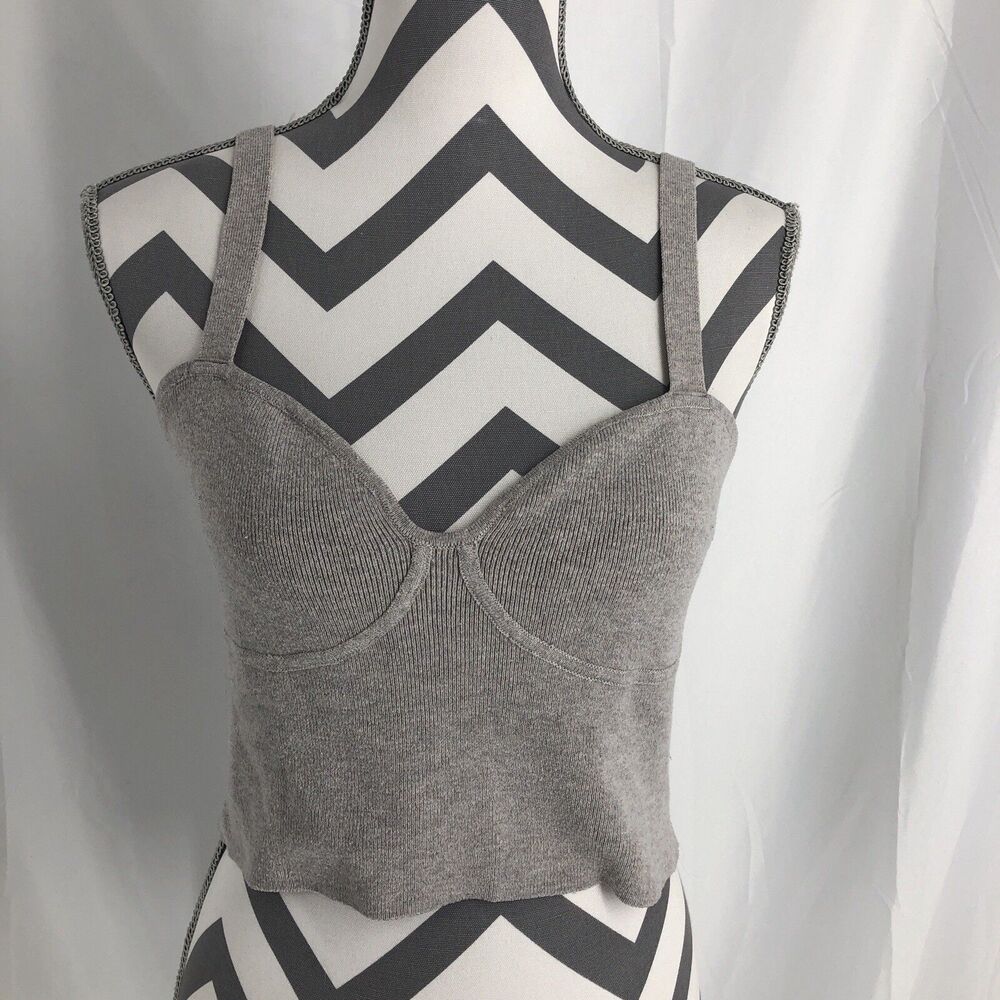 H&M Sweater Knit Tank Top Size Medium Tan